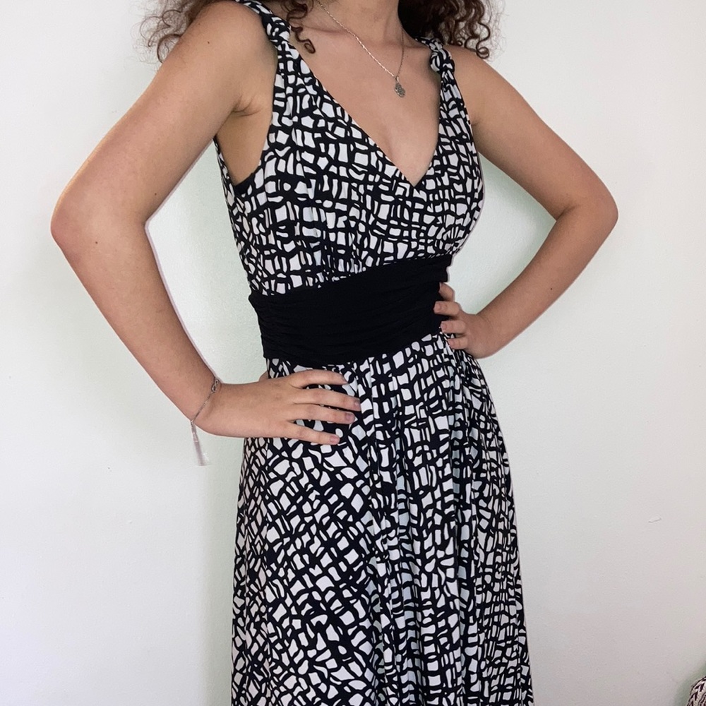 Liz Claiborne Spring Dress, Black & White